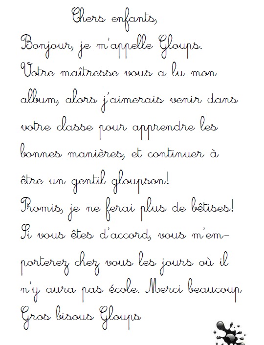 lettre gloups
